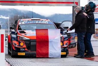 Ott Tanak ja Martin Jarveoja Monte Carlo rallil 2021 Foto: Hyundai Motorsport
