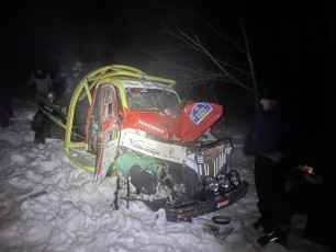 Martin Kio ja Toomas Tissoni auto peale avakatse õnnetust Foto: Erki Erik Poola