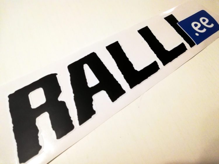 Ralli.ee must autokleebis