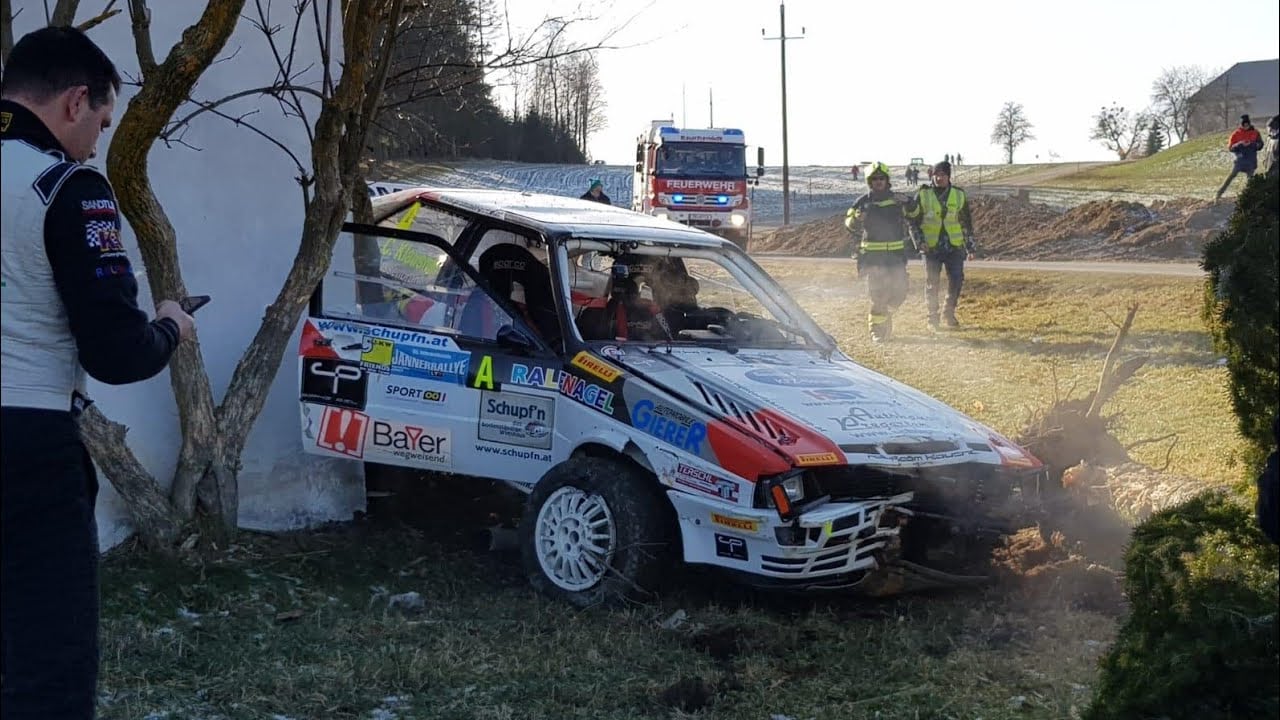 VIDEO: Jänner Rally Shakedown crash 2020 team Klausner