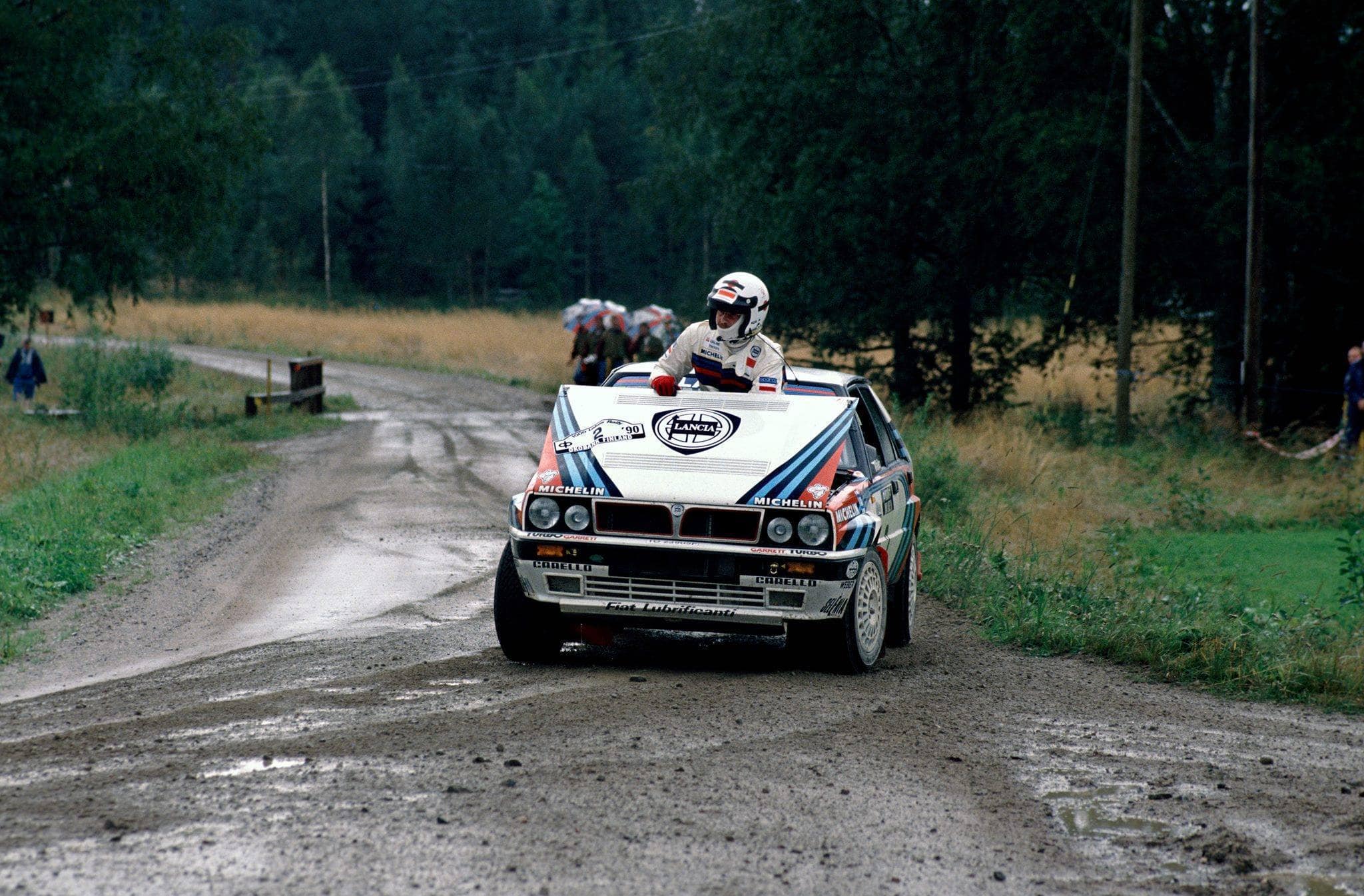 Juha Kankkunen / Juha Piironen, Lancia Delta Integrale 16V.
WRC, Rally 1000 Lakes (Finland), 1990