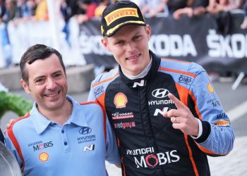 Julien Moncet ja Ott Tänak Soome rallil 2022 Foto: Hyundai Motorsport