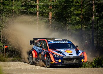 Ott Tänak ja Martin Järveoja Soome rallil 2022 Foto: Hyundai Motorsport