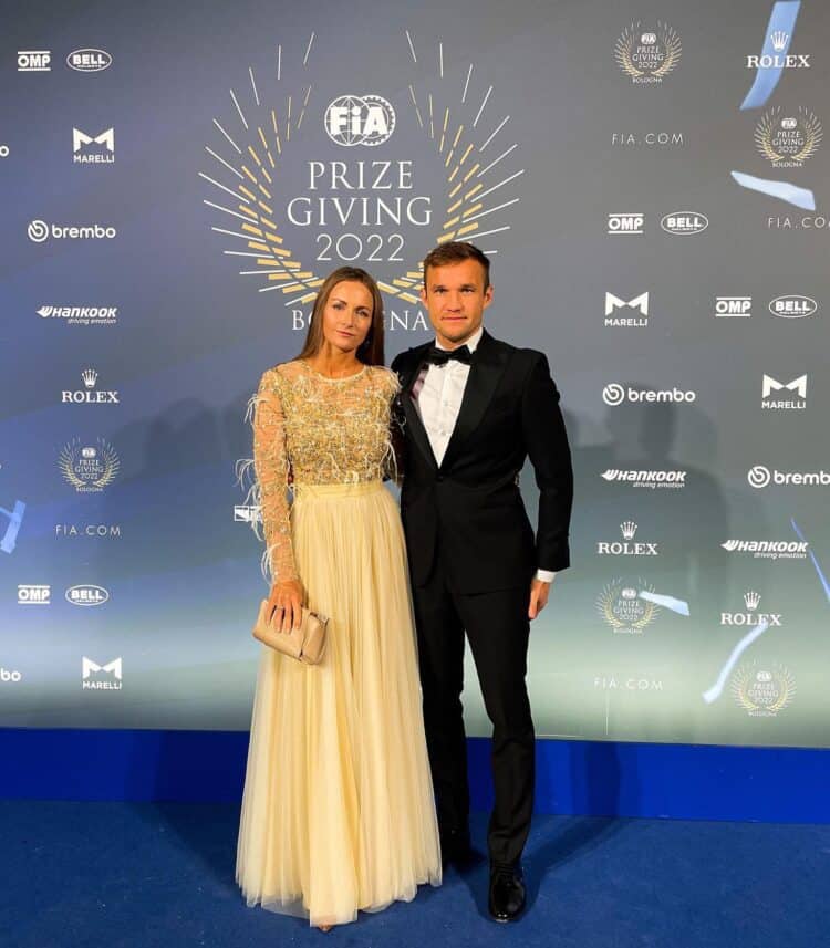 Martin Järveoja koos abikaasaga FIA auhinnagalal. Foto: Facebook / Martin Järveoja