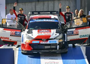 Kalle Rovanperä ja Janne Halttunen Rally Finland 2022 Foto: Toyota Gazoo Racing WRT