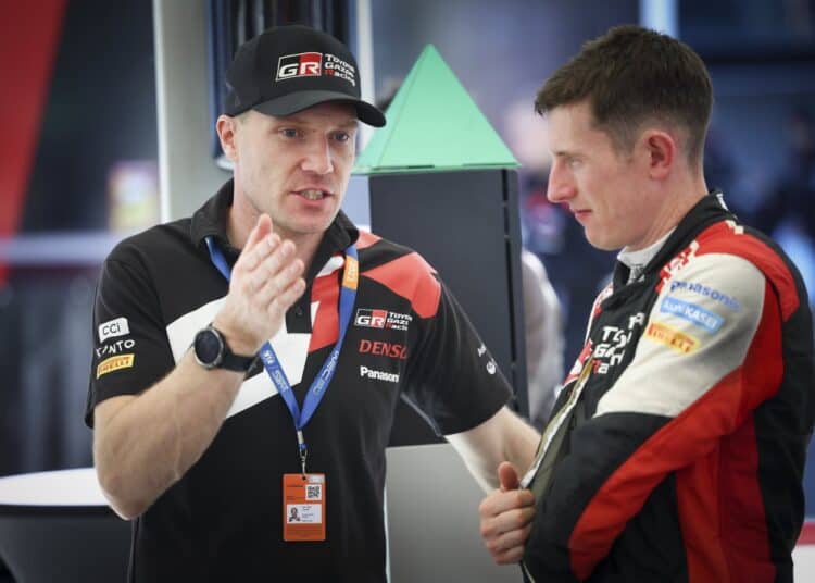 Jari Matti Latvala ja Elfyn Evans Soome rallil 2022 Foto:: Toyota Gazoo Racing WRT