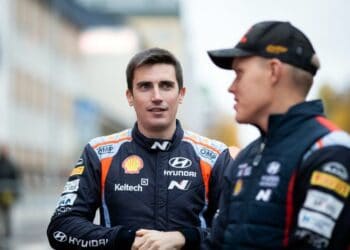 Graig Breen ja Ott Tänak 2021 Soome MM-Rrallil Foto: Hyundai Motorsport