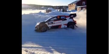 VIDEOD: Vaata kuidas Elfyn Evans Rootsi ralli kolmandal katsel lumehange sõitis