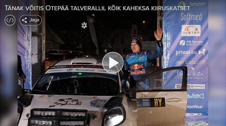 VIDEOD: Tänak võitis Otepää talverallil kõik kaheksa kiiruskatset