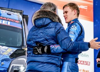 Ott Tänak ja Malcolm Wilson Rootsi rallil 2023 Foto: M-Sport