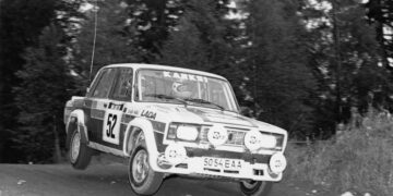 Hardi ja Udo Mets 1988. aasta Soome rallil. Foto: Martin Holmes / Rein Luige arhiiv