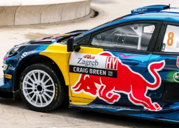 Ott Tänaku ja Martin Järveoja auto Horvaatia rallil Autor/allikas: M-Sport Media