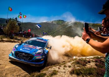 Ott Tänak ja Martin Järveoja Portugali rallil 2023 Foto: M-Sport