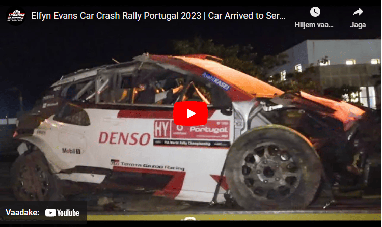 Elfyn Evans käis Toyotaga kuus korda üle katuse – Videod autost