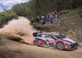 Esapekka Lappi ja Janne Ferm Portugali rallil 2023 Foto: Hyudnai Motorsport