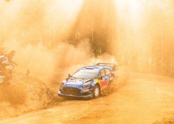 Ott Tänak ja Martin Järveoja (Portugali rallil 2023 Foto: Jaanus Ree / Red Bull Content Pool