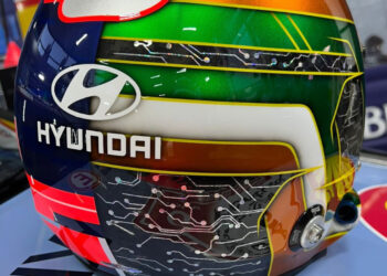 Dano Sordo võistluskiiver Foto. Hyundai Motorsport