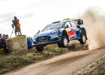 Ott Tänak ja Martin Jäveoja Sardiinia rallil 2023 Foto: M-Sport