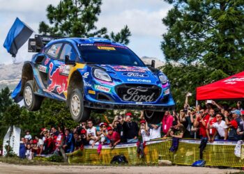 Ott Tänak ja Martin Jäveoja Sardiinia rallil 2023 Foto: M-Sport