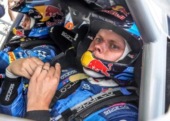 Ott Tänak ja Martin Jäveoja Sardiinia rallil 2023 Foto: M-Sport