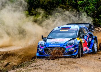 Ott Tänak ja Martin Jäveoja Sardiinia rallil 2023 Foto: M-Sport