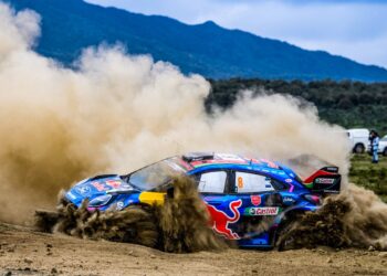 Ott Tänak ja Martin Järveoja Keenia rallil 2023 Foto: M-Sport