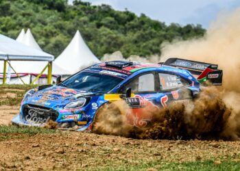 Ott Tänak ja Martin Järveoja 2023 Keenia rallil Foto: M-Sport