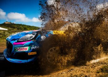 Ott Tänak ja Martin Järveoja Sardiinia ralli 2023 Foto: Jaanus Ree / Red Bull Content Pool