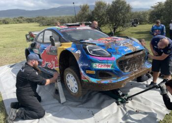 Ott Tänak ja Martin Järveoja Keenia rallil Foto: twitter.com/OttTanak
