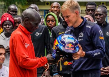 Ott Tänak ja Eliud Kipchoge Foto: facebook.com/otttanakfanpage