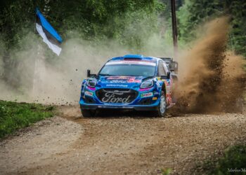 Ott Tänak ja Martin Järveoja Lõuna-Eesti rallil Foto: Marleen Maask