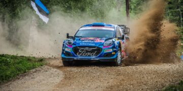 Ott Tänak ja Martin Järveoja Lõuna-Eesti rallil Foto: Marleen Maask