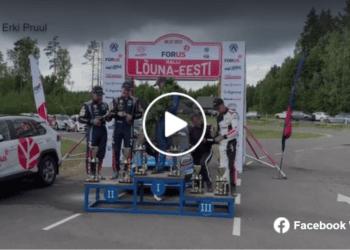 Lõbus video: Nii tähistas Lõuna-Eesti ralli esikolmik oma poodiumi!