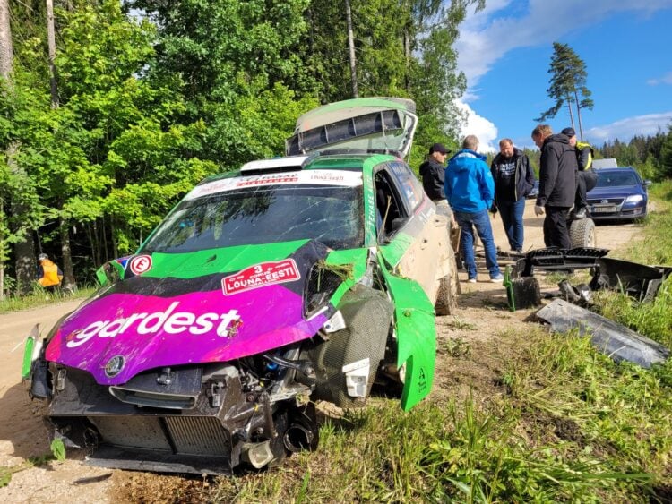 Raul Jeetsi auto Lõuna-Eesti ralli viimasel katsel Foto: Igmar Matto