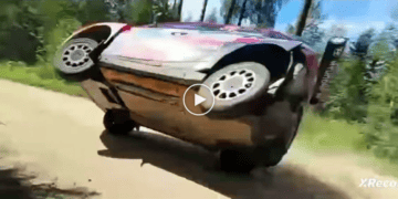 VIDEO: Vaata kui napilt pääses Hyundai WRC2 meeskonna piloot Rally Estonia punktikatsel!