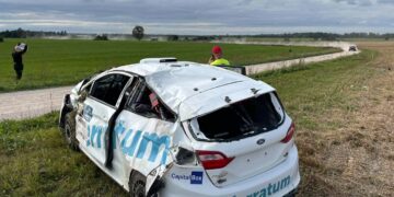 Kristjan Kajakas ja Ari Tiukkanen Paide ralli 2023 Foto: Sander Mihkels