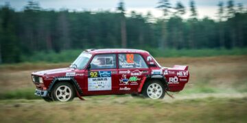 LADA klassi võitjad Kalle Kruusma / Karl Luhaäär Paide ralli 2023 Foto: Marleen Maask