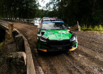 Gus Greensmith ja Jonas Andersson Soome rallil 2023 Foto: Jaanus Ree / Red Bull Content Pool