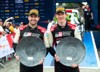 Elfyn Evans ja Scott Martin Soome ralli 2023 Foto: Jaanus Ree / Red Bull Content Pool
