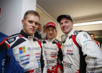 Toyota meskonna piloodid aastal 2019 - Ott Tänak, Kris Meeke ja Jari-Matti Latvala Foto: Toyota GAZOO Racing