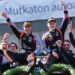 Ott Tänak ja Martin Järveoja Soome MM-ralli 2022 võitu tähistamas Foto: Hyundai Motorsport