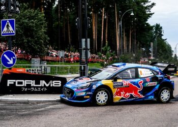 Ott Tänak ja Martin Järveoja Soome MM-rallil 2023 Foto: M-Sport
