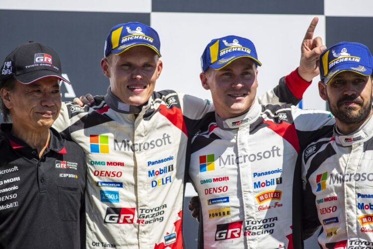 Ott Tänak ja Esapekka Lappi 2018. Saksamaa rallil Foto: McKlein/Toyota