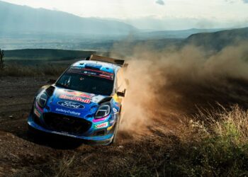 Ott Tänak ja Martin Järveoja Kreeka ralli 2023 Foto: Jaanus Ree / Red Bull Content Pool