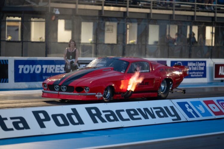 Andres Arnover lõpetas EM-i pronksmedaliga. Foto: Callum Pudge / Santa Pod Raceway