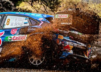 Ott Tänak ja Martin Järveoja Kreeka Rallil 2023, Foto: M-Sport