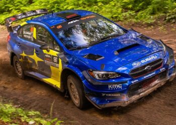 T.Pastrana/R.Gelsomino, Subaru WRX STI, Ojibwe Forests Rally 2022, Foto: David Cosseboom (@davidcosseboom)