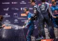 Ott Tänak ja Martin Järveoja Tšiili ralli poodiumil, Foto: M-Sport