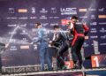 Ott Tänak ja Martin Järveoja Tšiili ralli poodiumil, Foto: M-Sport