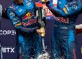 Ott Tänak ja Martin Järveoja Tšiili ralli poodiumil, Foto: M-Sport